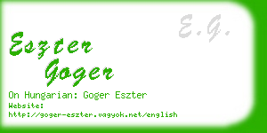 eszter goger business card